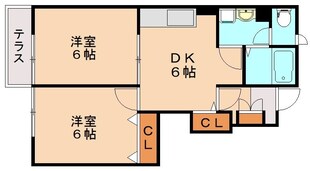 ラフィネ花瀬参番館の物件間取画像